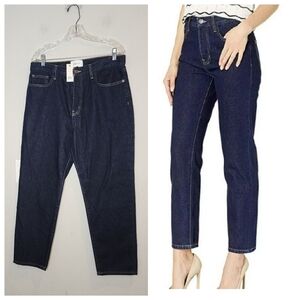 NWT Current/Elliott Vintage Clean Rig Indigo Cropped Slim Leg Jeans. Size 32..